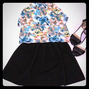 Lauren Conrad Stretchy Black Skirt with Pockets